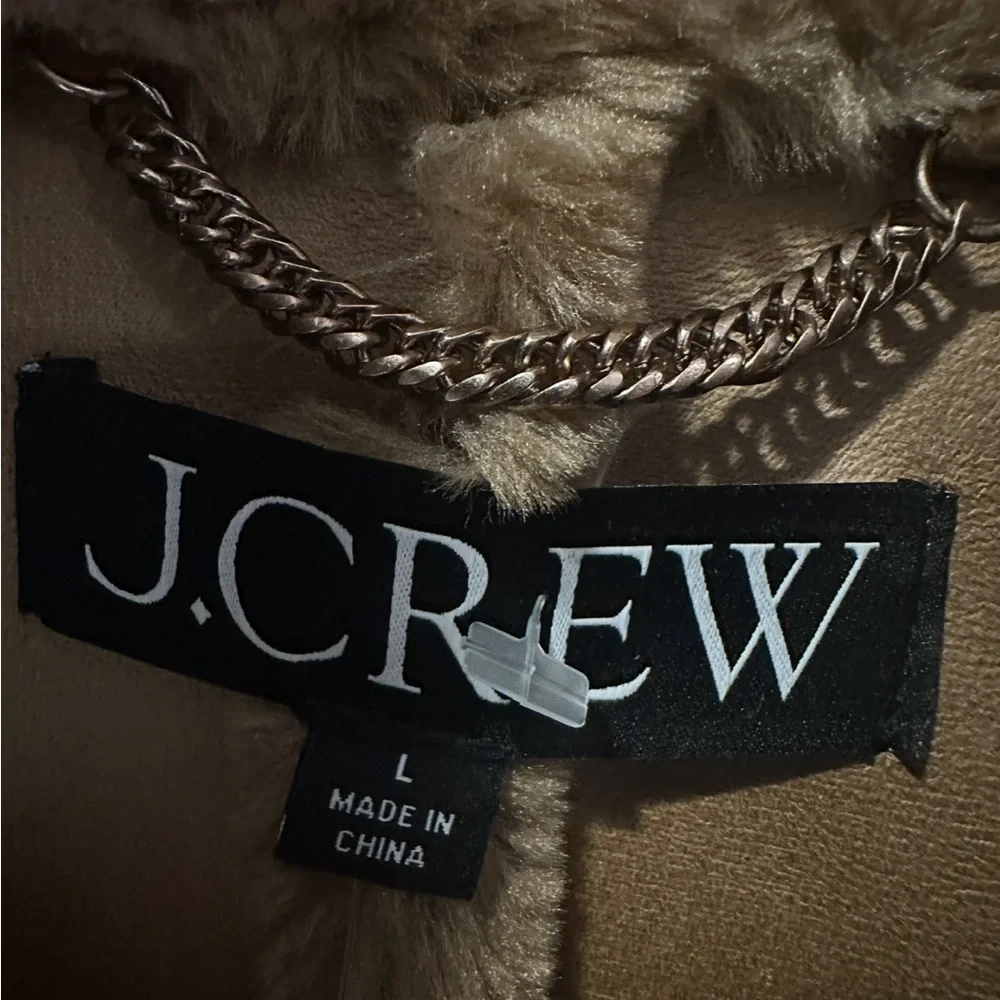 J.Crew Women's Faux-fur peacoat Size L - Picture 5 of 6